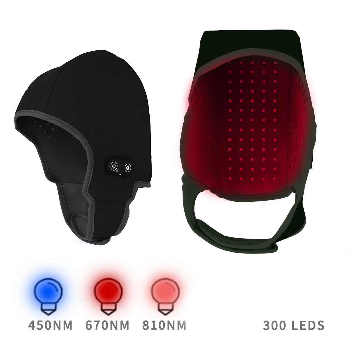 SUNGLOR SG-PT-HT NIR LED Red Light Therapy Scalp Cap for Wellness and Home Care Infrared Light Cap with 300 Powerful LEDs MegaBDM