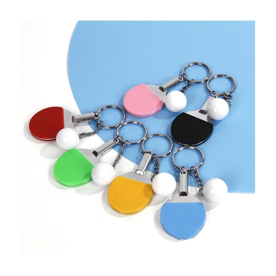 Cheap Personality Advertising Activity Promoting Small Gifts Mini Ping Pong Keychain Table Tennis Key Ring Sporting Accessories