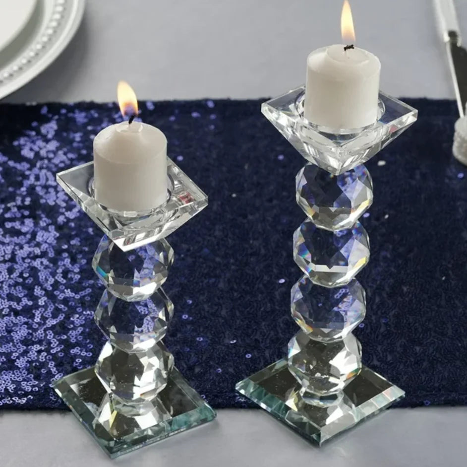 Candlestick Crystal Glass Candle Holder MH-Z0353
