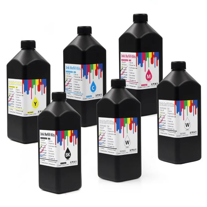 Supercolor Soft LED UV Ink for Digital Printing 1000ML/Bottle for EPSON XP600 DX5 DX7 Printheads Packaged in Bottles