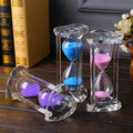 New Arrivals YearsCrystal Valentine's Gift 30-Minute Heart-Shaped Polished Crystal Hourglass 6.5 Inches Custom Logo Option Gift