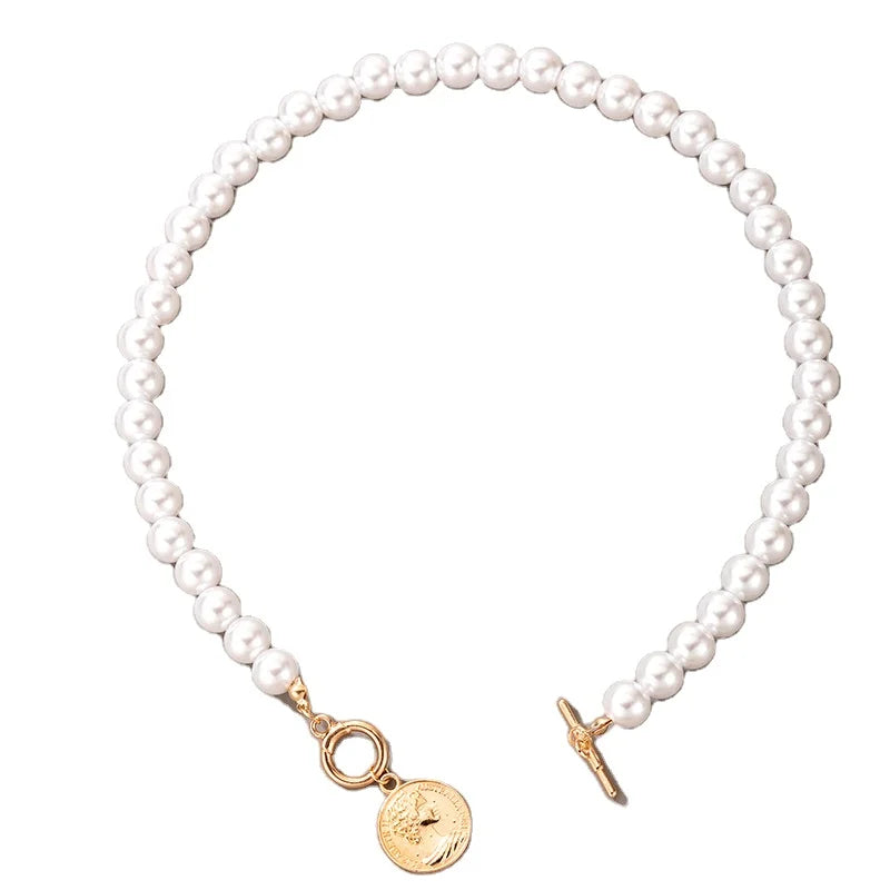 RisingMoon Handmade Pearl Mulit Style Love Starfish Shell Clavicle Chain Pearl Necklace