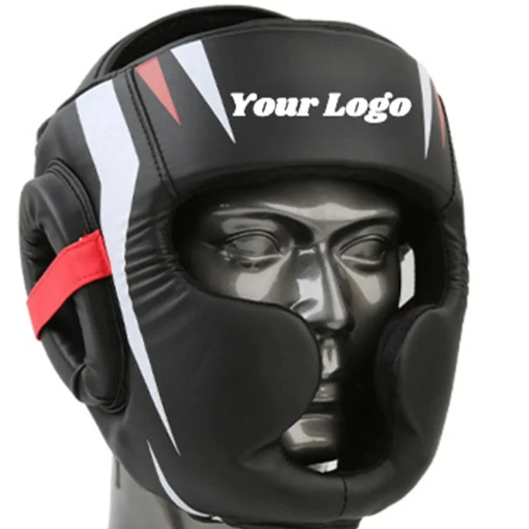 Competition Standard MMA Black Guard PU Boxing Fast Fist Head Gear With Customer Color