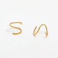 JOOLIM Jewelry PVD 18K Gold Plated Spiral Earring Stainless Steel Jewelry New Trendy Jewelry