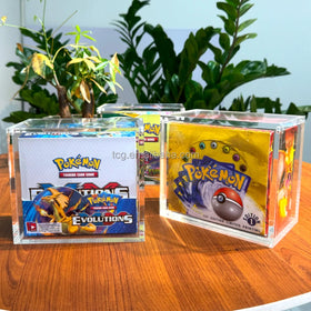 TCG UV Protection Acrylic Booster Box Pokemon Original Cards Hard Case Real Booster Box Display Case for English Booster Box