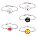 Manufacturer Best Science Kindergarten Teacher Ever Teachers Love to Teach Inspire Glass Cabochon Bangle Bracelet
