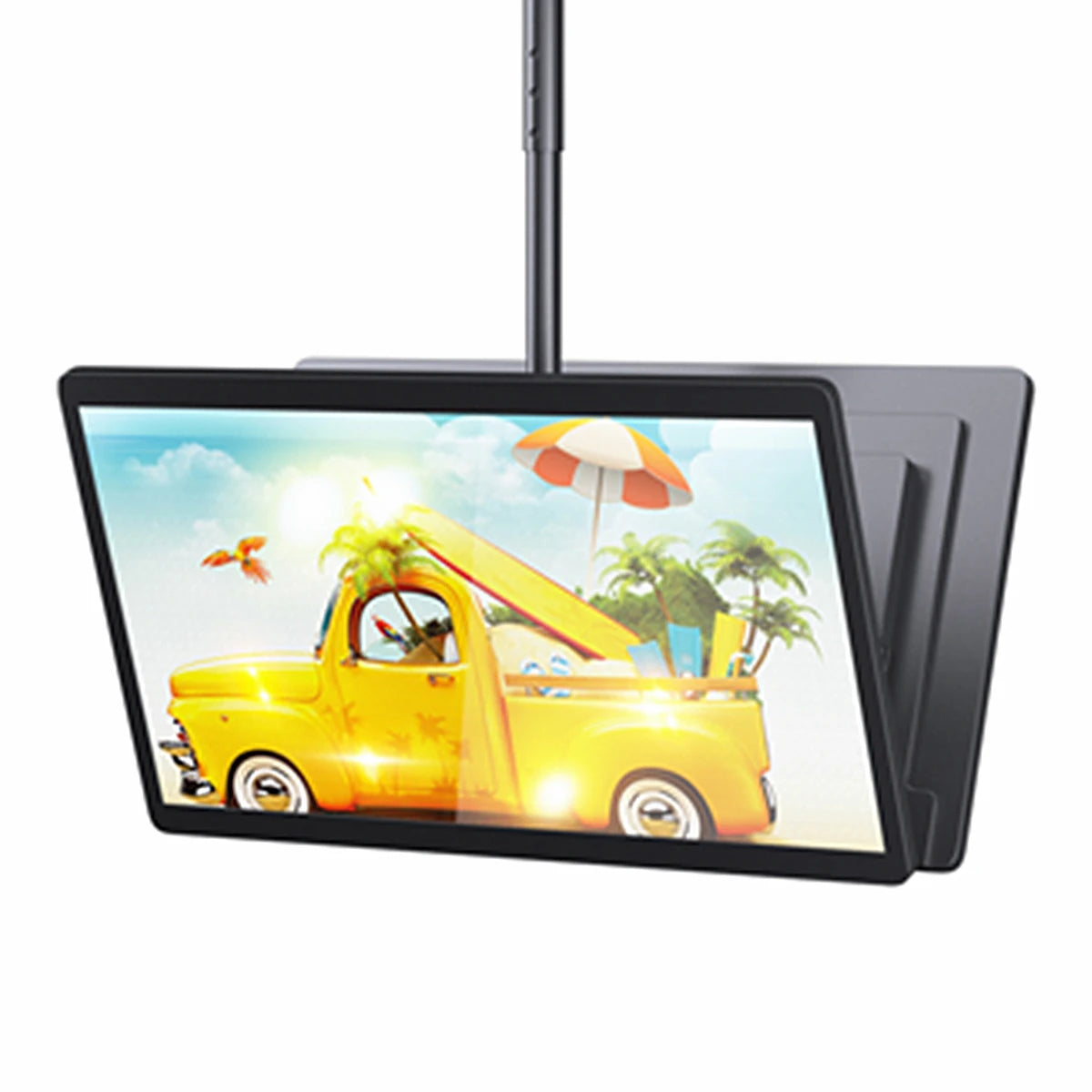 43 49 55 Inch Double Sided Hanging Advertising Player Signage Android Screen Lcd Window Display Digital Menu Board Designs