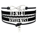 Factory Infinity Love Dentist Dental Hygienist Hygiene Assistant Tooth Charm Multilayer Wrap Leather Bracelets for Women