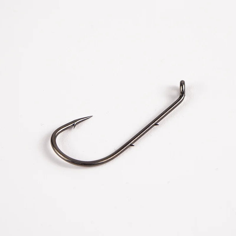 Selco 10Pcs/Bag High Carbon Steel Catfish Hook Barbed Fishing Hooks Bait Holoer Hook