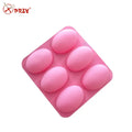 6 Cavity Oval Mould Silicone Mold for Handmade Soap Cake Making