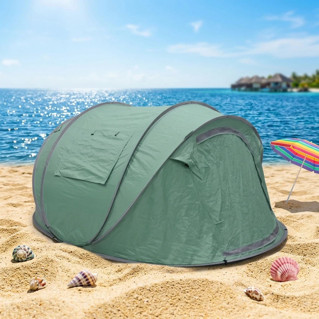 Pop up Instant 2 Second Camping Sun Shelters Portable Outdoor Camping Auto Setup 3-4 Person Tent