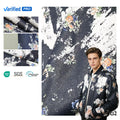 Customized PU Flower Skin Faux Leather Python Textile Leather for Accessories Clothing Gloves Dresses Skirts-Finished Pattern
