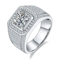 Fashion Jewelry 925 Sterling Silver 2ct Vvs Level D Round Brilliant Cut Engagement Moissanite Rings Men