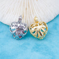 C030129 Sterling Silver Freshwater Pearl Cage Pendant Necklace Jewelry Locket for Pearl Party