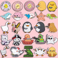 Lovely Animal Cartoon Dolphin Cat Goose With Knife Badge Custom Cute Metal Soft Enamel Emblem Enamel Lapel Pin