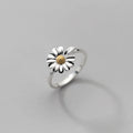 Fashion Stylish Elegant 925 Sterling Silver Daisy Flower Finger Resizable Ring S925 Jewelry Women J8341