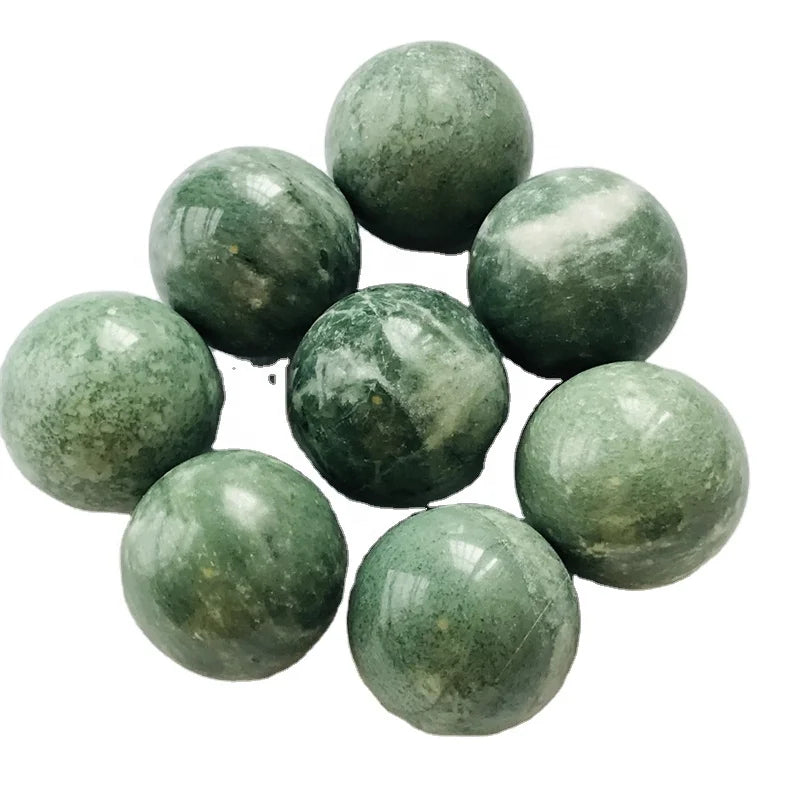 Wholesale Natural Nephrite Jade Sphere Green Crystal Stone Ball Spheres for Sale