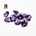 Baifu Jewelry Loose Gemstone Machine Cut Heart Amethyst Zirconia