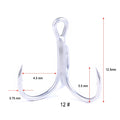 HENGJIA Treble Fishing Hook for Fresh Water Salt Water Triple Fishing Hook with Sharp Hook