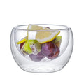 Ice Cream Water Cup Milk Mug Double Wall Heat Resistant Crystal Glass Bowl for Caterers