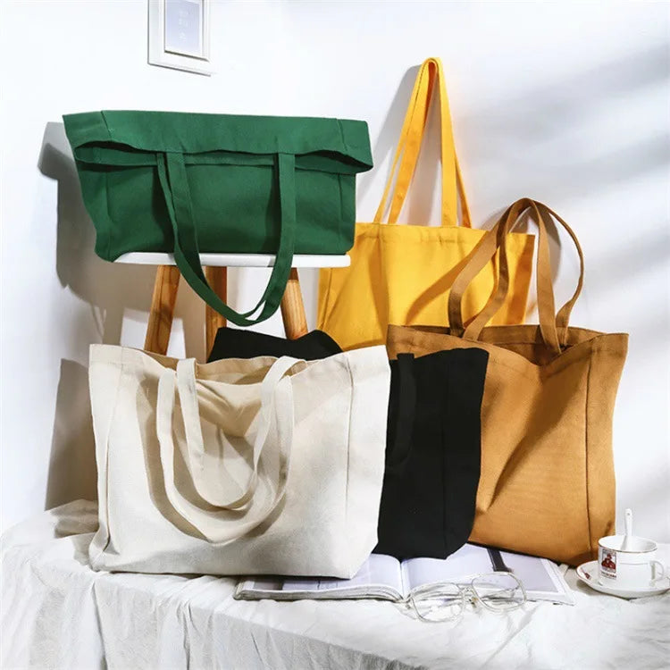 Promotional Personalized Eco 5oz 8oz 10oz Cotton Canvas Tote Bag With Custom Logo Reusable Shopping Bags Canvas Printed Tote Bag