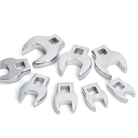 8Pcs 3/8 Inch Drive Crowfoot Wrench Set 10 - 22mm Metric Chrome Plated Crow Foot Metric or Imperial Keys Set Multitool
