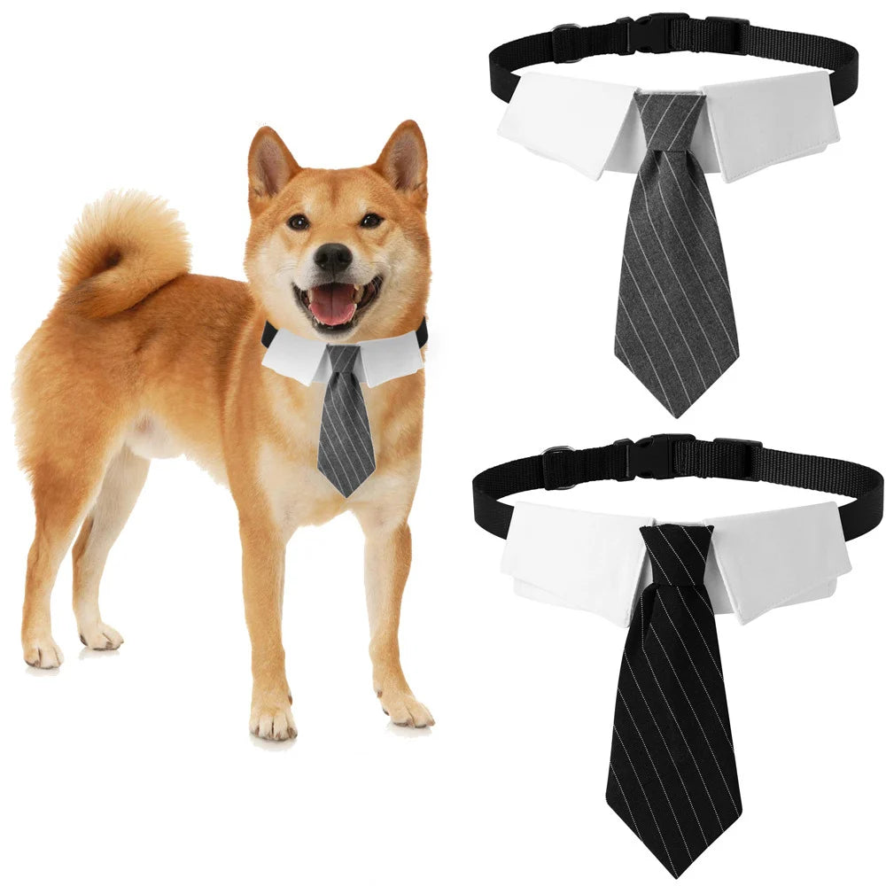 Wholesale Stocked Large Grey Black Business Pet Dog Wedding Bow Tie