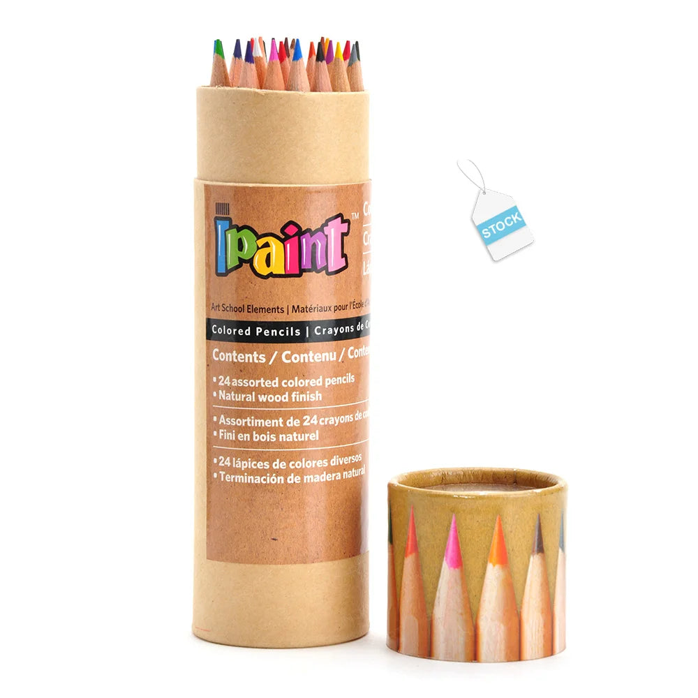 SINOART in Stock Adult Colored Pencils 24pcs Coloring Pencils in a Kraft Tube Ships Within 14 Days Painting Colored Pencils