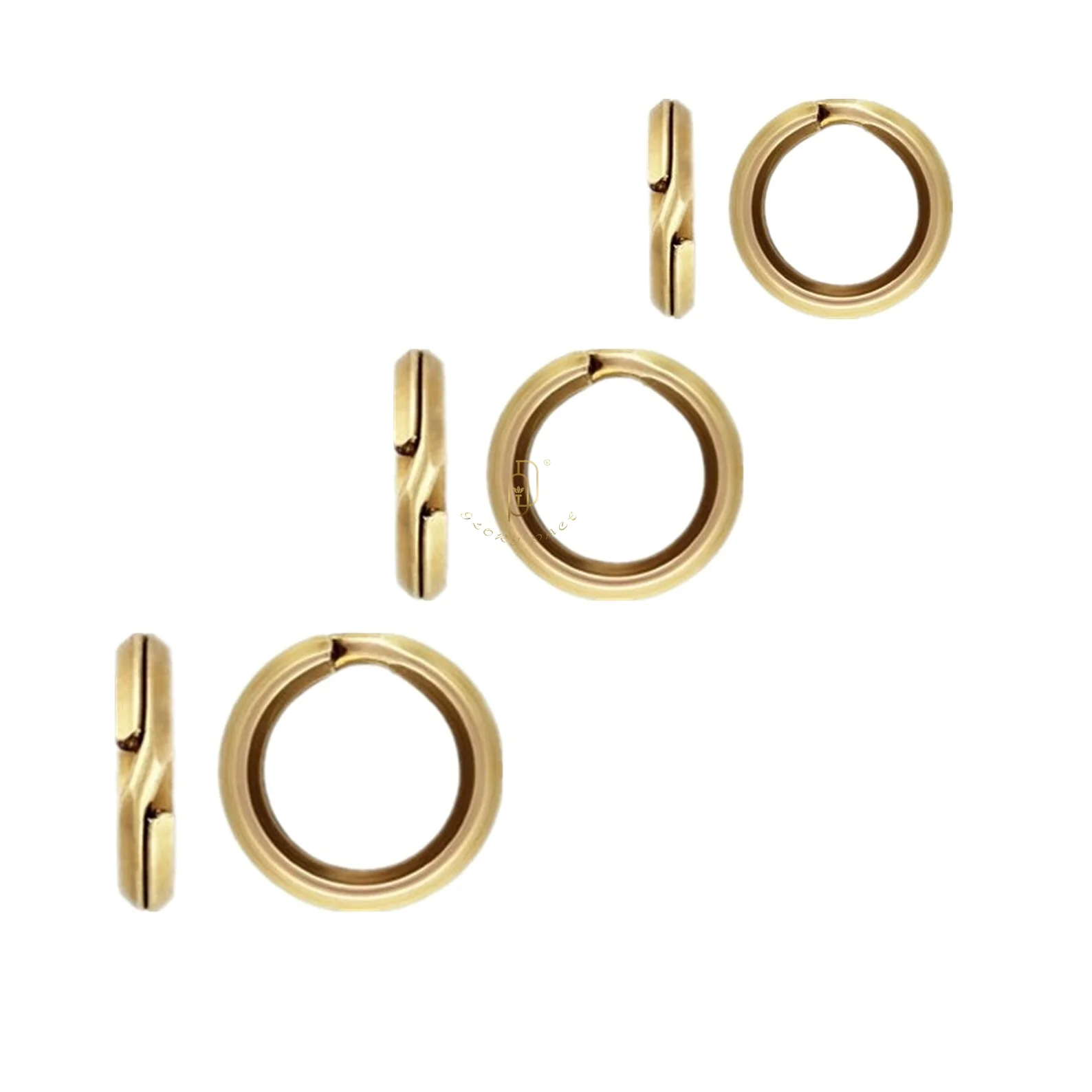 GP US Round Split Ring 14K Gold Filled for Permanent Jewelry Chains Jump Locks Split Rings Clasp Wholesale