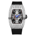 HANBORO Women's Luxury Compact Watch Precision Dial Diamond Bezel Luminous Feature Glass Window Display Four Leaf Clover Pointer