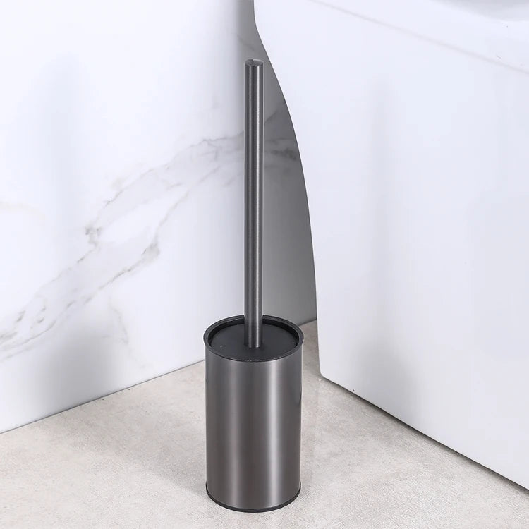 Modern Stainless Steel Free Standing Toilet Cleaner Brush Premium Bathroom Cleaning Products