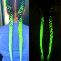 Stock Glowing Hair 60cm 100g Florescent Light Braiding Hair Jumbo Braid Shining Hair in the Darkness