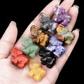 Wholesale Natural Healing Hand Carved Crystal Elephant Mix Material Colors Carving Gifts for Friends Other Crystal Crafts