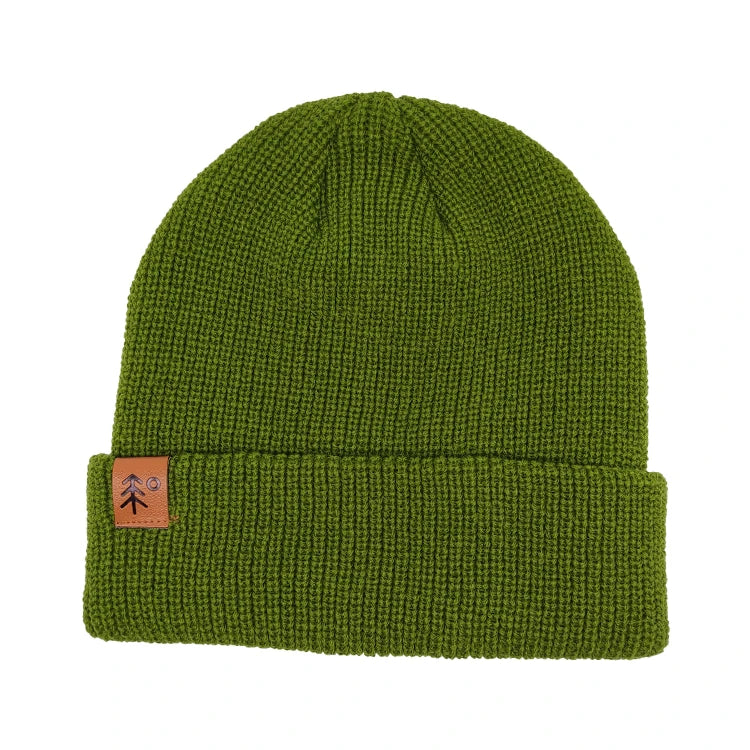 Wholesale Knitted Hat Women Custom logo Beanies With Leather Label