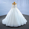 RSM67263 Long Sleeve Women Ins Fashion Ball Gown Elegant Wedding Dress