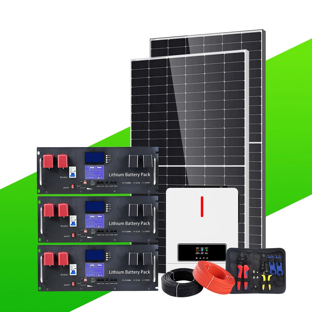 Solar Panel System 5kw 10kw 15kw 5000w Photovoltaic System Electricity Products off Grid Solar Kits Home Lighting System