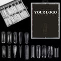 New Dual Form Nail Tips Finger UV Gel Quick Building Extension Mold False Nail Acrylic Stiletto Upper Plastic Nail Form