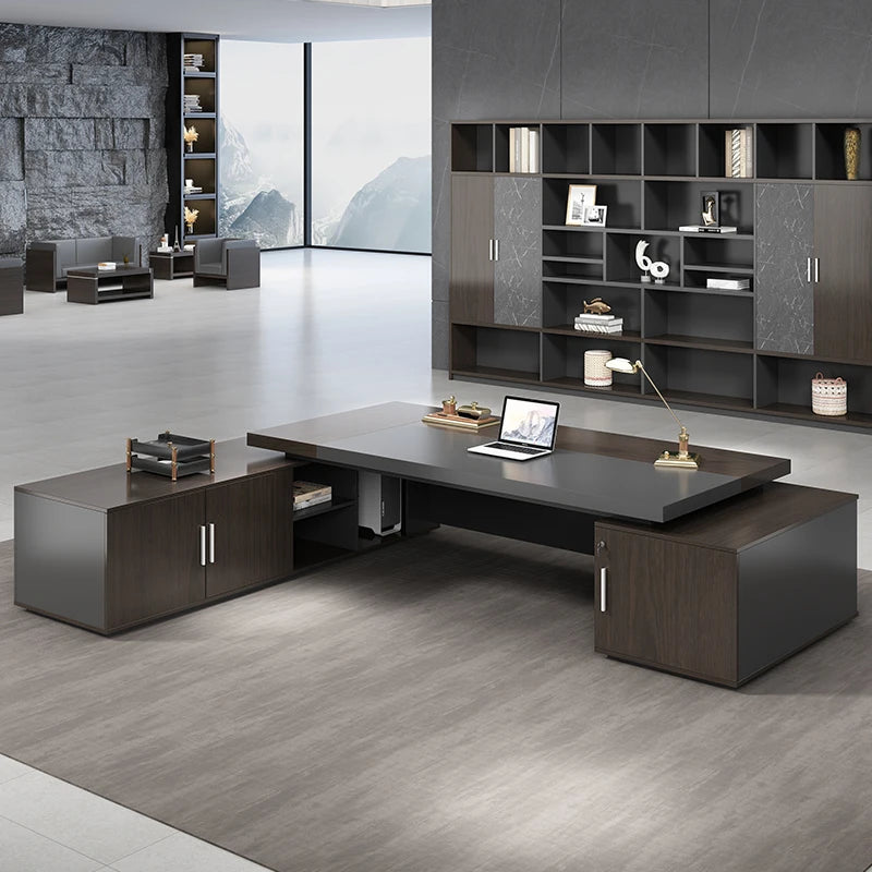 Good Seller Customized Boss Kids and Set Office Boss Table Chair Table Ceo Luxury Modern Design Executive Office Desk