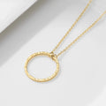 EManco Minimal Stainless Steel Round Pendant Personality Accessories Necklace Ladies Collarbone Chain