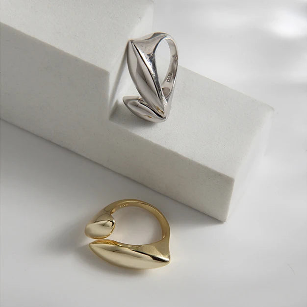 VIANRLA Edgy Fashion Open Adjustable Rings Sterling Silver 925 Ring Women Jewelry