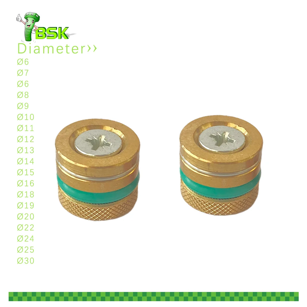 Brass Hexagon Socket Throat Plug Mould Cooling Water Copper Circuit Plugs for Plastic Machine Pressure Plugs