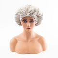 New Arrivals Pure White Hair Wraps Designer Shower Hat for Women Waterproof Bow Tie Shower Cap