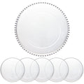 Wholesale 13\" Silver Plastic Bead Edge Charger Pad Eco-Friendly Wedding Special Under Plate MOQ 100pcs