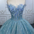 Exquisite Detachable Off Shoulder Sequins Beaded Party Gowns for Evening Dress Jancember 1135