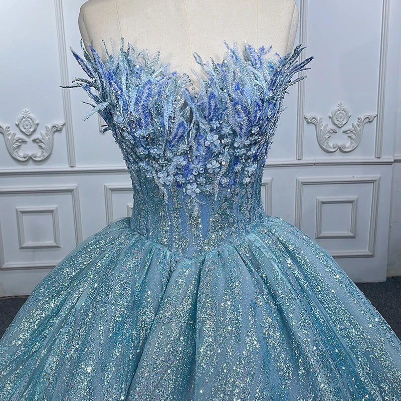 Exquisite Detachable Off Shoulder Sequins Beaded Party Gowns for Evening Dress Jancember 1135
