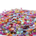 5mm Wholesale Christmas Loose Snowflake Sequin Nail Art Confetti Shiny Paillette Flat Solid Transparent Bulk PVC Spangle Sequins