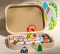 Wholesale Custom Wooden Educational Toys Urban Track Building Blocks Shape Intelligence Building Blocks for Kids