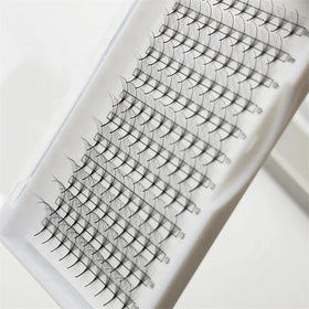 Customized Top Selling China Synthetic Hair Professional Handmade 12 Rows Natural Long for Luxury Volume Premade Eyelashes