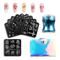 Cartoon Nail Art Template 6X6cm Animal Butterfly Flower Design Nail Stamping Plate