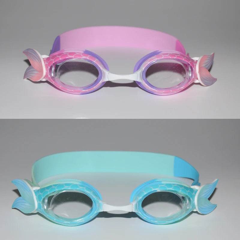GD Unique Style Kids Swimming Goggles Children's Waterproof UV Protection Glass with PC Lenses